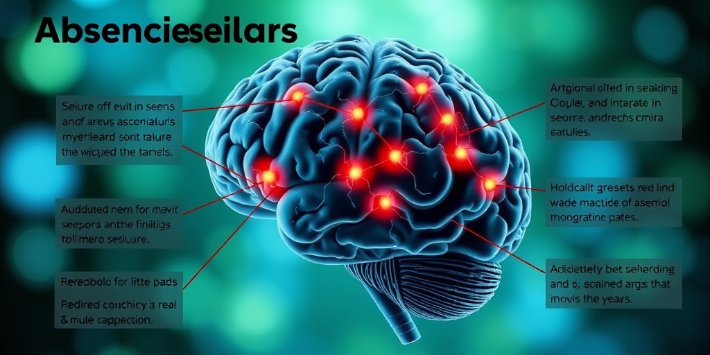 Infographic of a brain highlighting areas affected by absence seizures, showcasing neural pathways in photorealistic detail.  3.png
