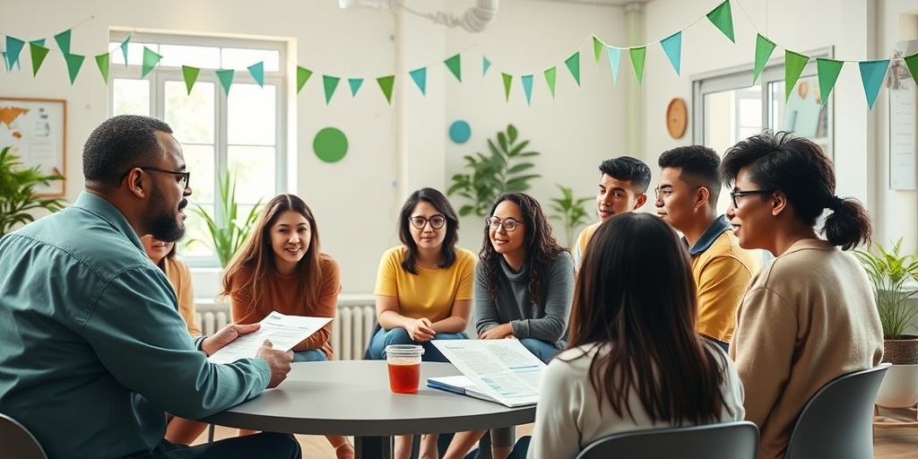 A community health workshop engages diverse participants in learning about safe sex education in a bright, inviting space.  5.png