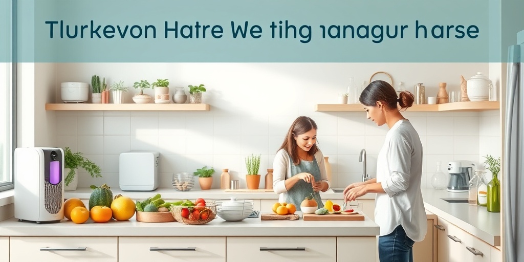 A family prepares a healthy meal in a well-organized kitchen, emphasizing asthma management and teamwork.  5.png