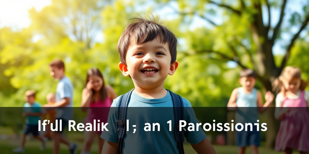 A joyful child playing in a park, symbolizing hope and resilience after treatment for Fallot's Tetralogy, surrounded by nature.  5.png