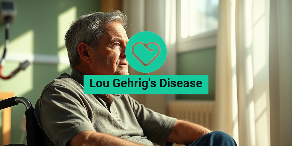 A middle-aged man reflects thoughtfully in a sunlit room, embodying resilience while living with Lou Gehrig's Disease. • Yesil Health AI