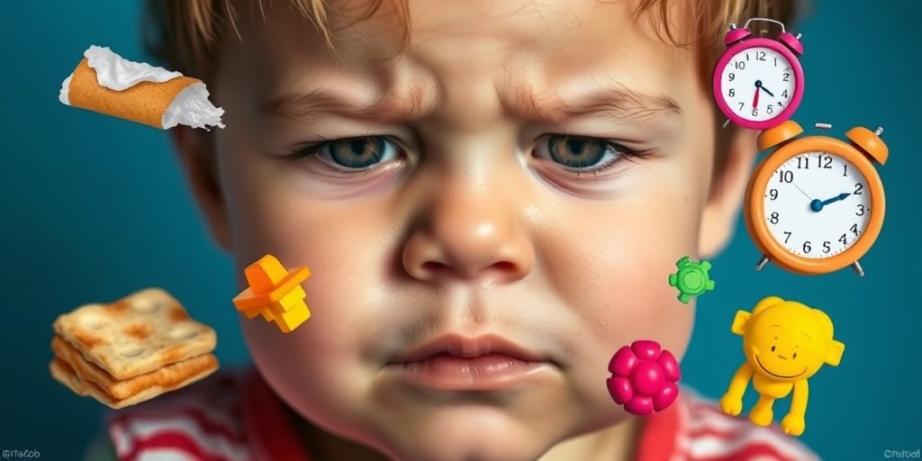 Close-up of a child's face showing signs of hunger and fatigue, with distracting toys and a clock in the background. 2.png