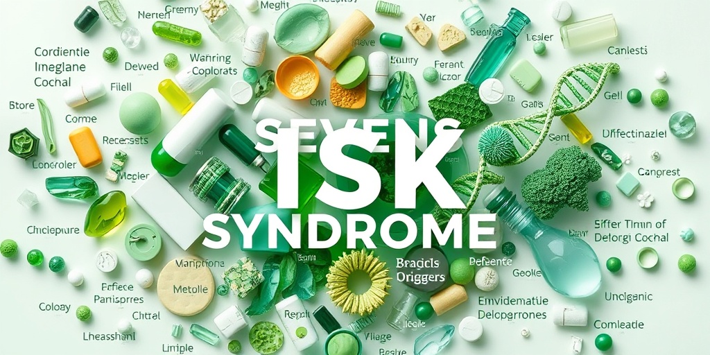 Collage of risk factors for Stevens Johnson Syndrome, featuring medications and genetic markers in a harmonious blend of colors.  3.png