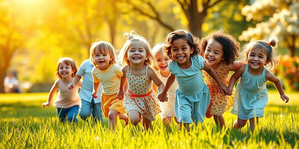 Diverse children joyfully play in a sunlit park, celebrating the health benefits of vaccination.3.png