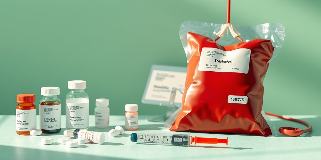 Organized medical table displaying treatment options for Microangiopathic Hemolytic Anemia, set against a soothing green backdrop.4.png