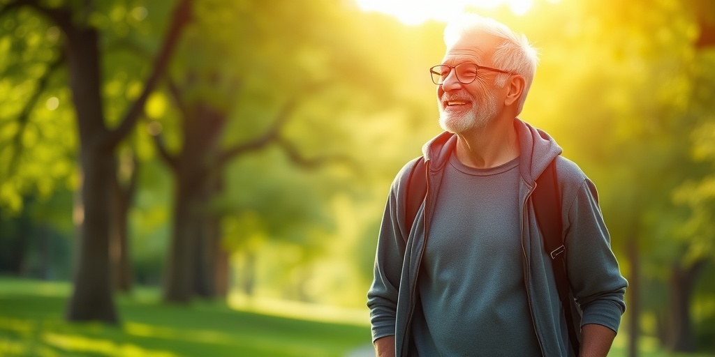 Patient recovering post-treatment, walking in a park, with vibrant green surroundings symbolizing growth and optimism for the future.  5.png