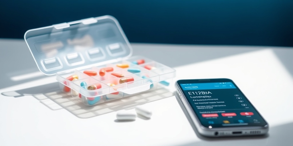 A close-up of a pill organizer emphasizes the importance of medication adherence for managing EHBA effectively.4.png