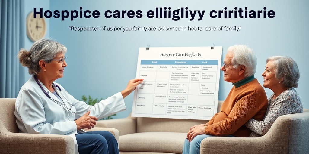 A compassionate provider explaining hospice eligibility to a family in a cozy consultation room with soft lighting.  3.png