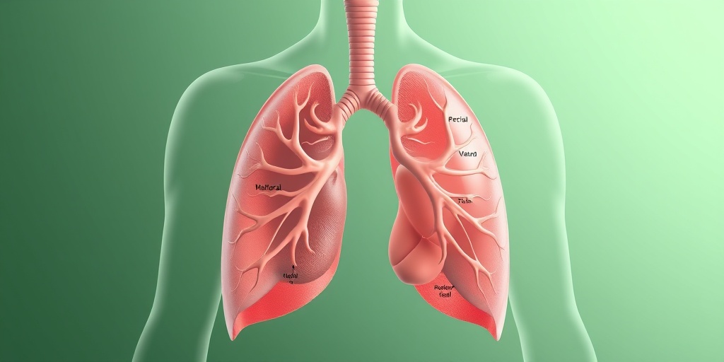 A cross-section illustration of pleura, highlighting visceral and parietal layers against a calming green background.  2.png