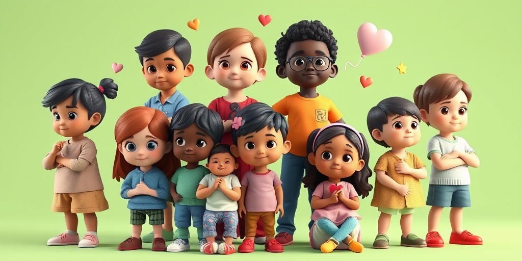 A diverse group of children poses thoughtfully, highlighting individual health challenges against a hopeful green backdrop.  3.png