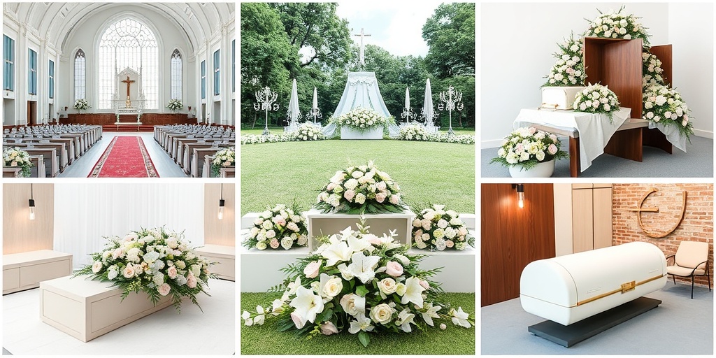 A diverse representation of funerals, showcasing various settings and ceremonies that honor lives with unique cultural practices.  3.png