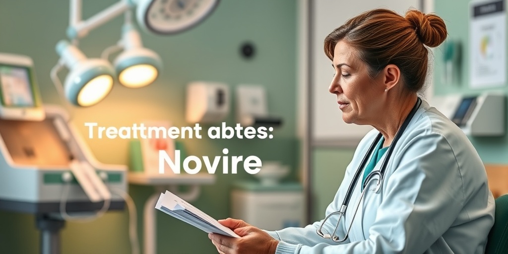 A healthcare professional discussing Norovirus treatment options with a patient in a calming clinical environment.  4.png