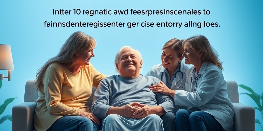 A patient surrounded by family and providers symbolizes hope and resilience in a supportive blue atmosphere.  5.png