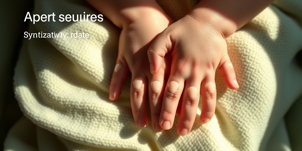 Close-up of a child's hands with syndactyly against a textured surface, highlighting unique features of Apert Syndrome. 2.png