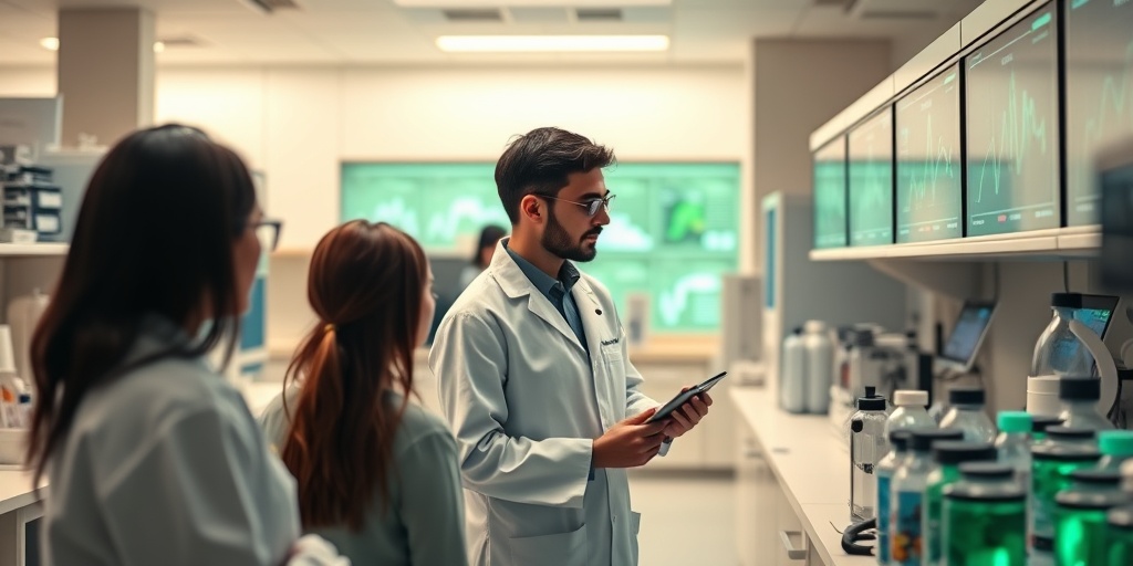 Researchers in a modern lab analyze samples for Cutaneous T-Cell Lymphomas, symbolizing hope and innovation in future treatments.  5.png