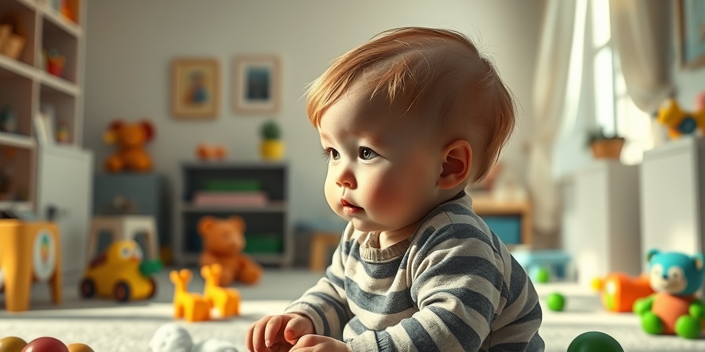 A child with hydrocephalus in a bright room, showcasing playful moments despite developmental challenges.  2.png