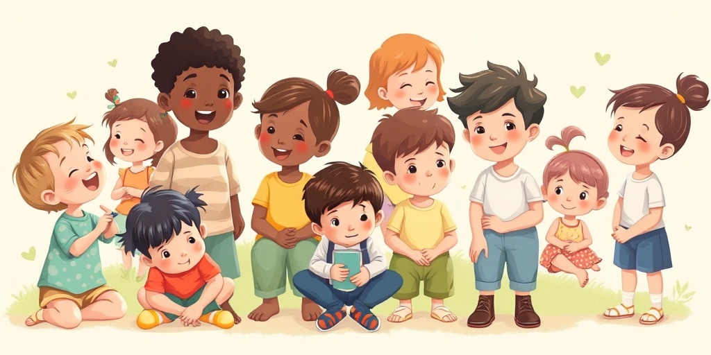 A diverse group of children participating in activities, symbolizing resilience and support in the face of developmental delays.  4.png