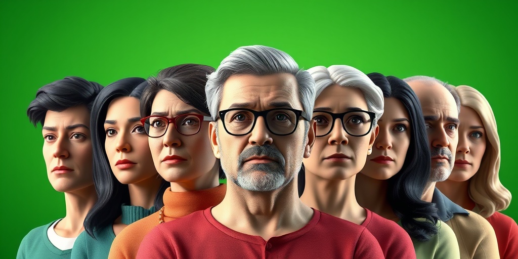 A diverse group of individuals represents various risk factors for Eaton-Lambert Syndrome, expressing concern in a hopeful setting. 3.png