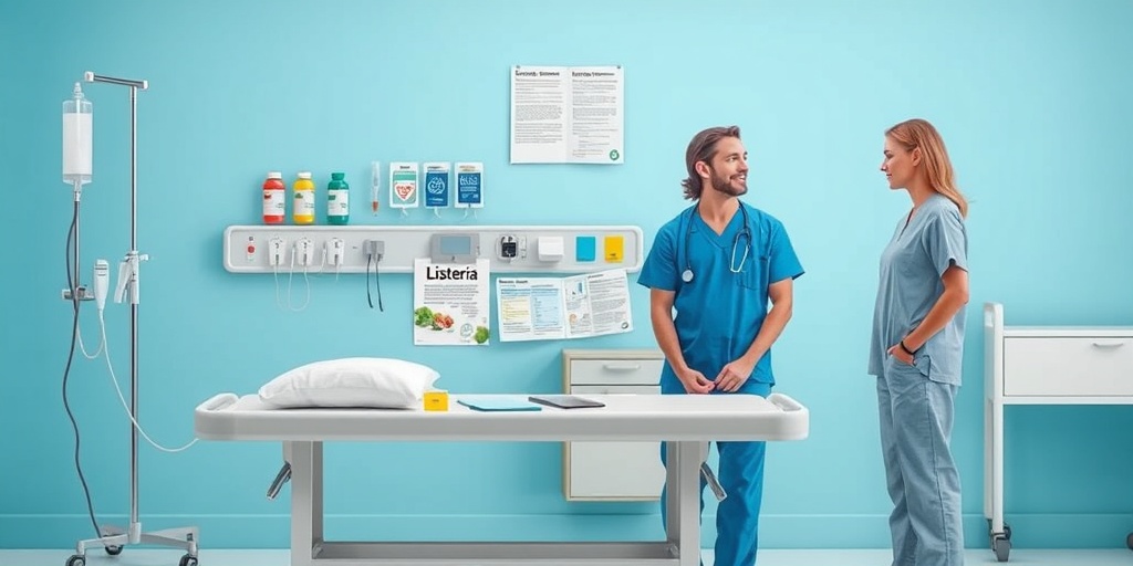A healthcare professional discusses Listeria treatment options with a patient, highlighting the importance of medical care and support.  4.png