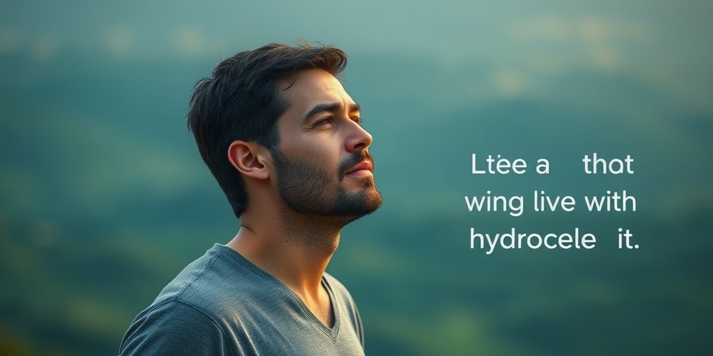 A male patient reflecting on his hydrocele journey in a serene outdoor setting, symbolizing hope and recovery.  5.png