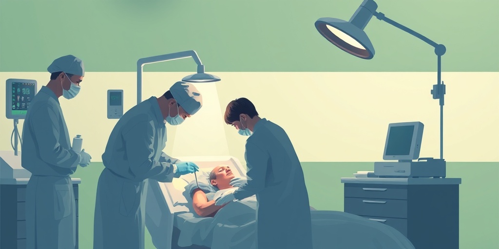 A patient receiving treatment for respiratory infections in a clinical setting, surrounded by attentive medical professionals and a calming background.4.png