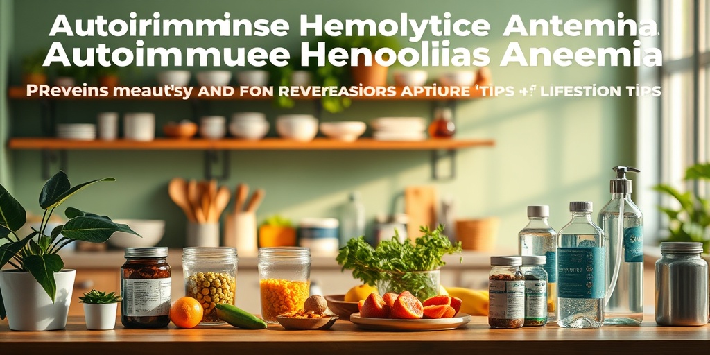 A well-organized kitchen displays healthy foods and supplements, promoting proactive health management for Autoimmune Hemolytic Anemia.5.png