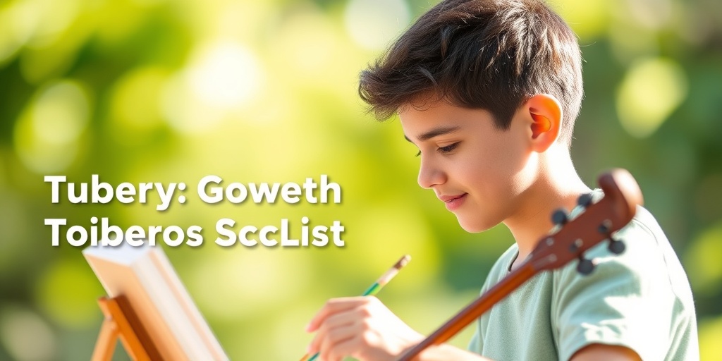 A young adult joyfully painting, symbolizing resilience and potential for those with Tuberous Sclerosis in a serene setting.  5.png