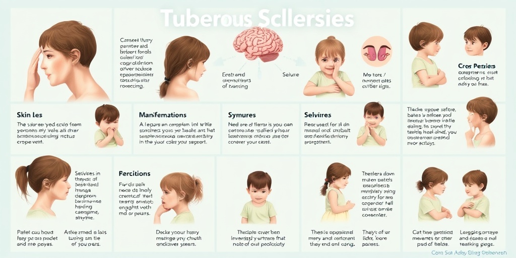 An informative illustration highlights Tuberous Sclerosis symptoms, emphasizing compassion and understanding in daily life.  2.png