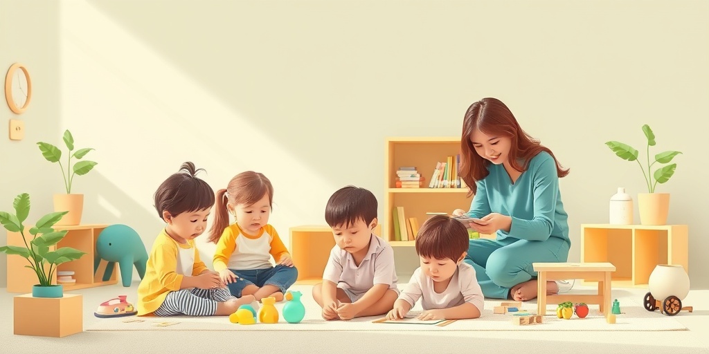 Caregivers guide children in collaborative activities, fostering social skills and creativity in a warm, inviting environment. 2.png