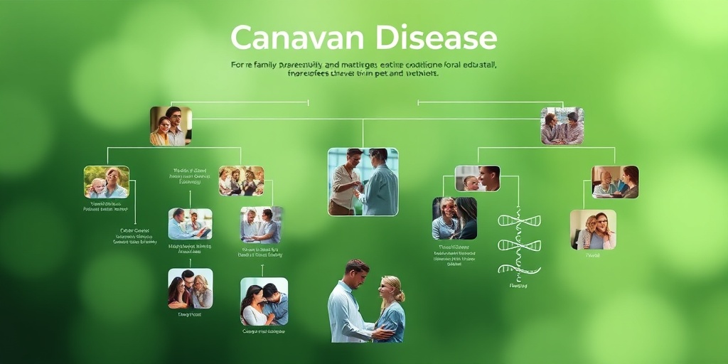 Family tree diagram illustrating genetic testing for Canavan Disease, set against a soothing green background.  3.png