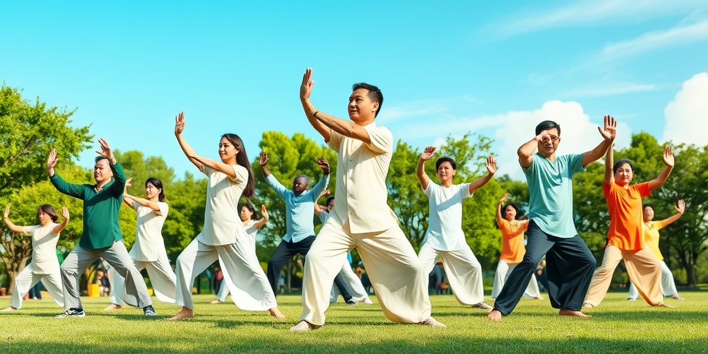 Group engaging in dynamic Chi Gong exercises outdoors, highlighting strength and vitality against a vibrant natural backdrop. 4.png