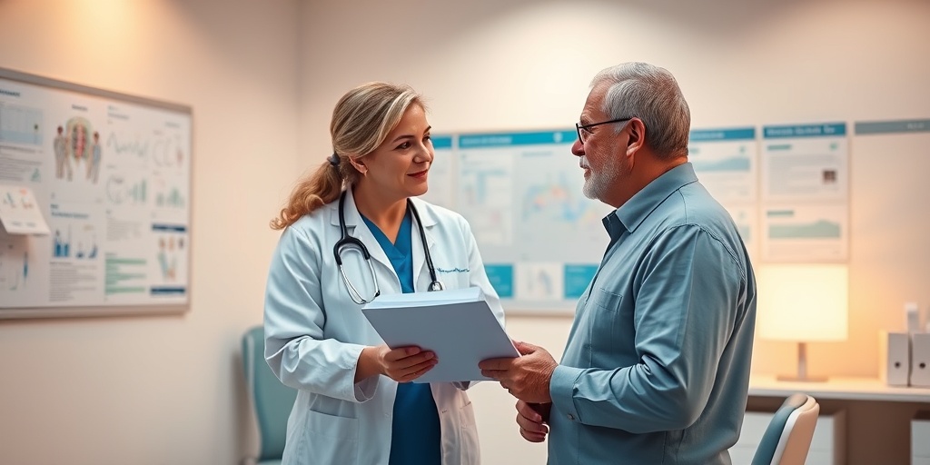 Healthcare professional explaining treatment options to a patient in a modern clinic, fostering collaboration and hope.  4.png