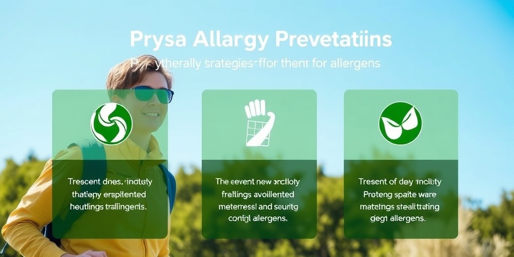 Individual outdoors in protective clothing, avoiding allergens, bright sky and greenery symbolize proactive health management. 5.png
