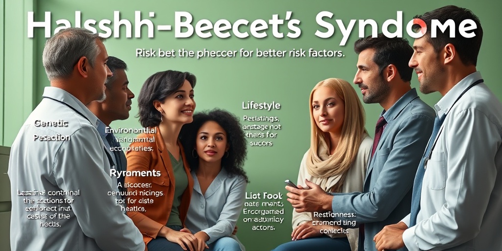 Individuals discussing genetic and environmental risk factors for Halushi-Behcet's Syndrome in a clinical setting.  3.png