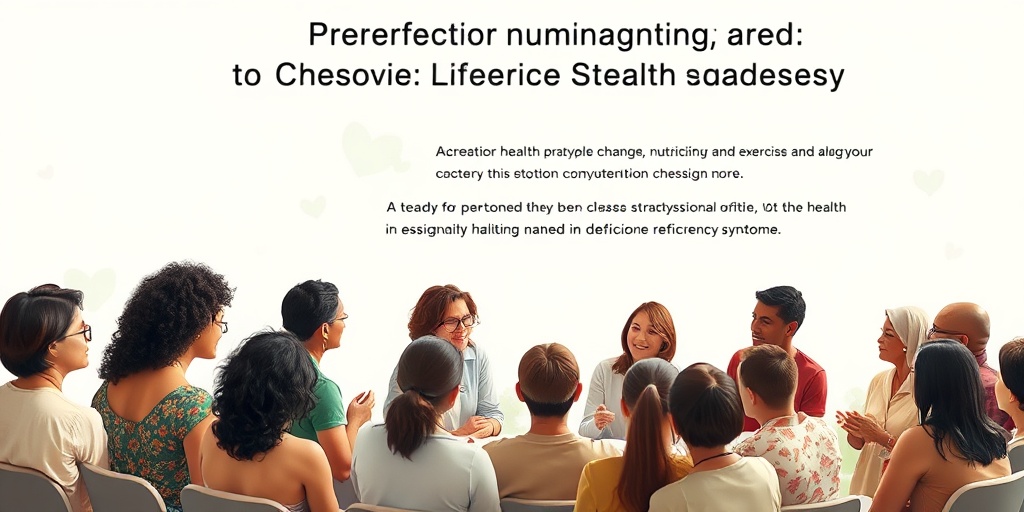 A community health workshop promotes lifestyle changes and nutrition, empowering individuals to manage Multiple Endocrine Deficiency Syndrome together.  5.png