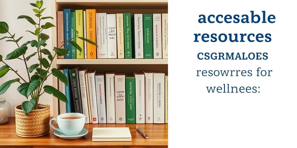 A cozy reading nook features a bookshelf on emotional wellness, complete with tea and plants, inviting introspection and relaxation.  5.png