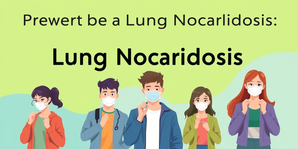 A group practices hygiene and safety measures to prevent Lung Nocardiosis, promoting health awareness in a bright, optimistic setting.  5.png