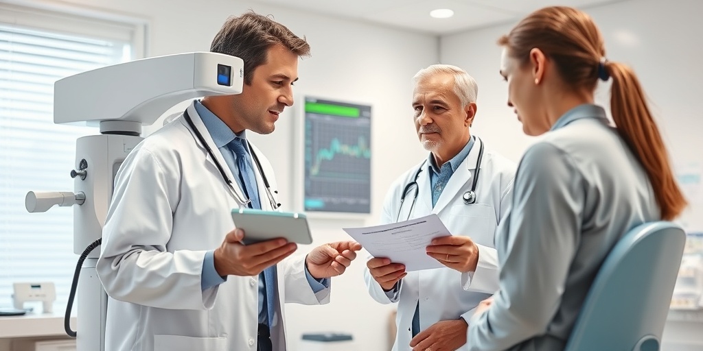 A healthcare professional explains diagnostic test results to a patient, emphasizing clarity and understanding in a modern clinic.  3.png