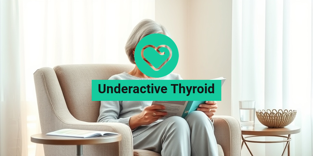 A middle-aged woman relaxes in a cozy armchair, reading a health book, radiating tranquility and self-care. • Yesil Health AI