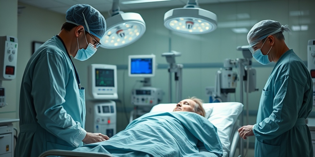 A patient receives care for neurological complications in a hospital, with attentive medical staff and advanced equipment nearby.  5.png