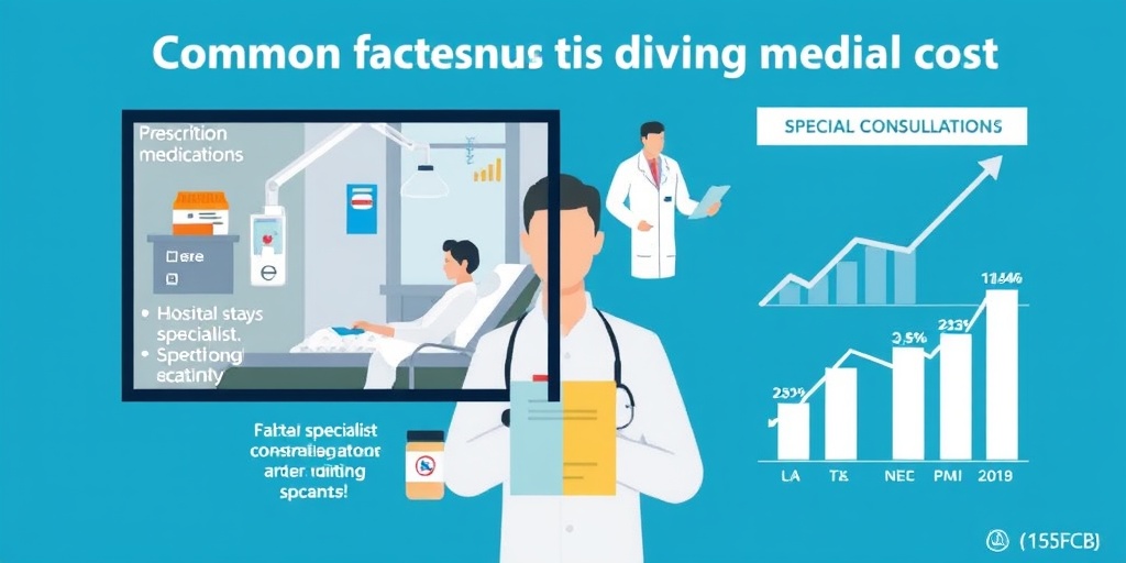 A split-screen image highlights rising medical costs alongside a patient receiving care, emphasizing healthcare complexities.  2.png