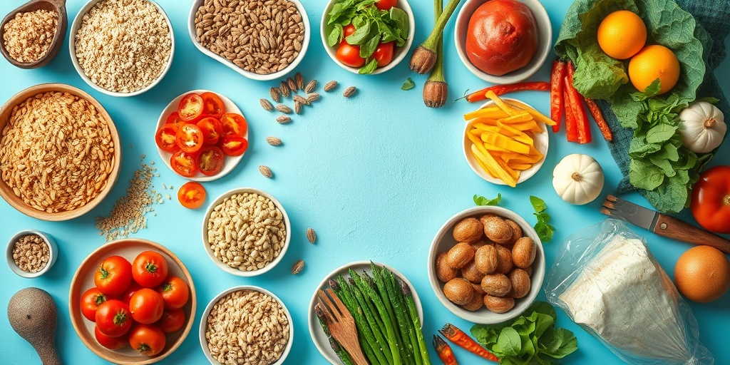 A beautifully arranged table filled with healthy foods, inviting viewers to embrace nutritious eating habits in a bright setting.  2.png