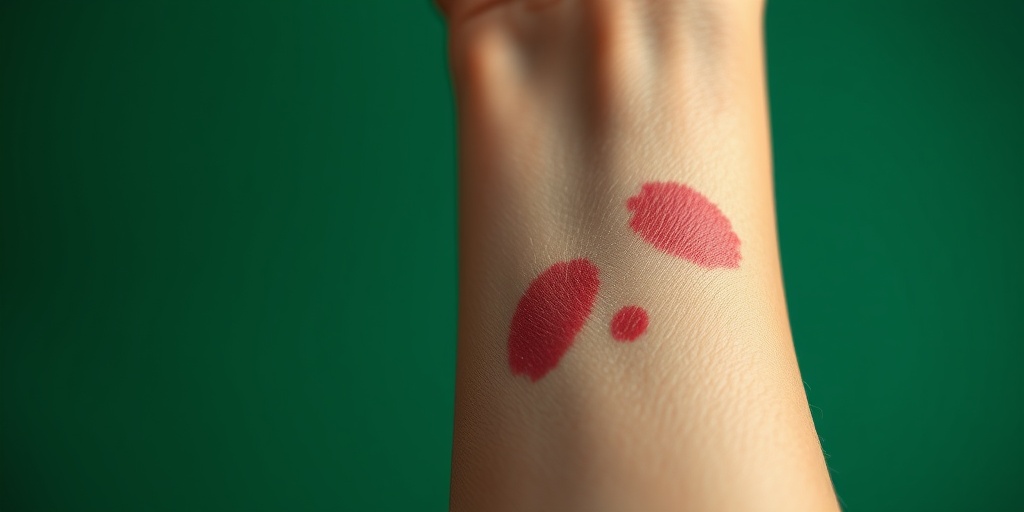 A close-up of a human arm reveals an erythema migrans rash, highlighting Lyme disease symptoms with natural skin tones. 2.png