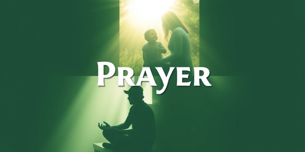 A collage showcases prayer's benefits, featuring nature, family joy, and meditation, radiating warmth and connection. 2.png