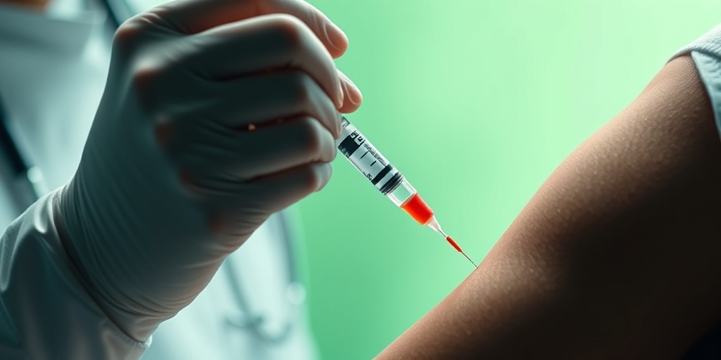 A medical professional draws blood from a patient, emphasizing the seriousness of diagnosis with a calm atmosphere.  3.png