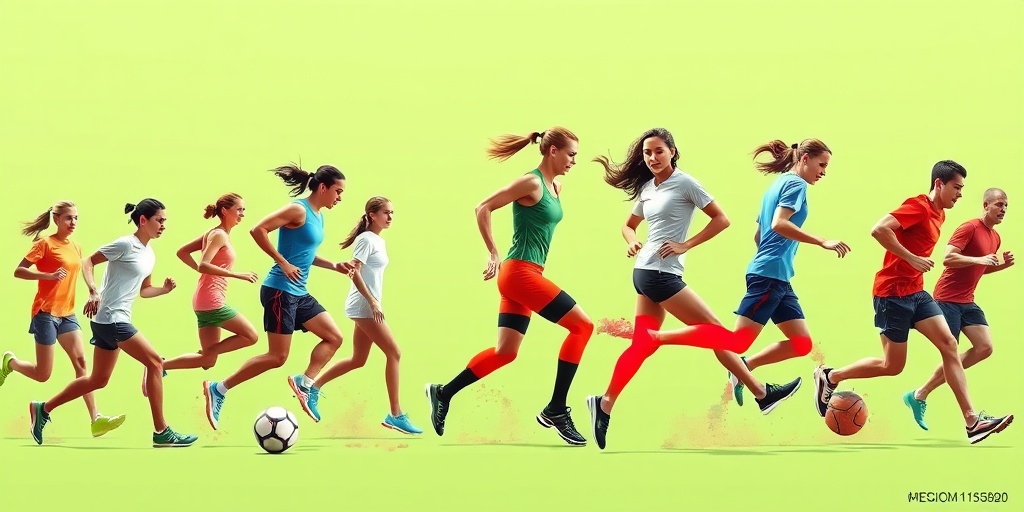 Athletes in action showcase various sports movements, illustrating risk factors for meniscus injuries against a health-themed green background.  3.png