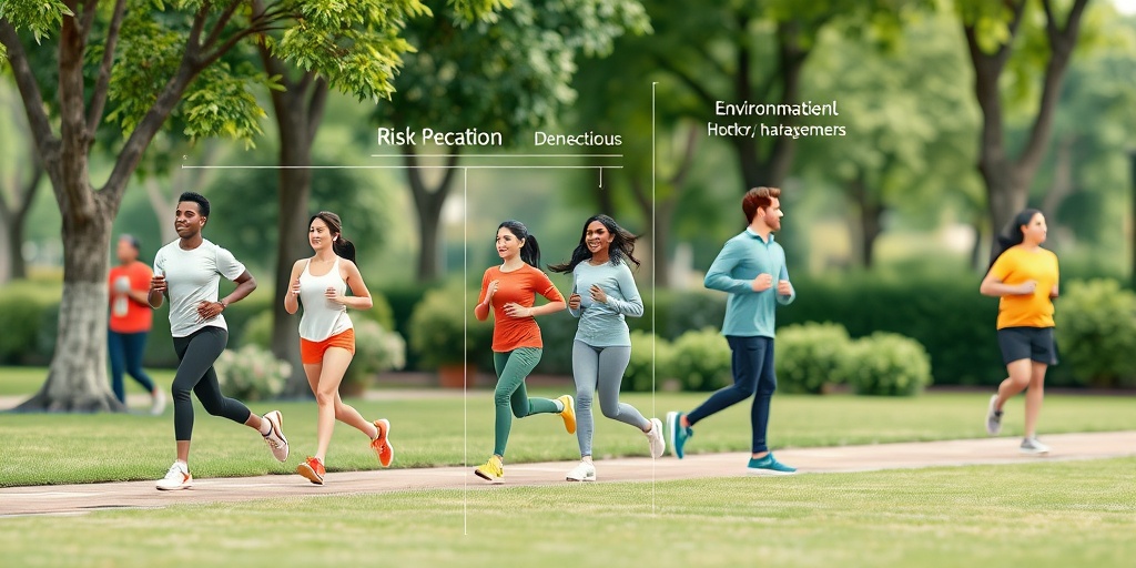 A diverse group engages in healthy activities in a park, illustrating risk factors and prevention for Hodgkin's Disease.  3.png