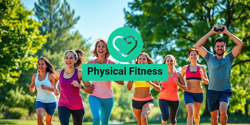 A diverse group exercises in a sunlit park, showcasing joy and determination in vibrant athletic wear. β’ Yesil Health AI