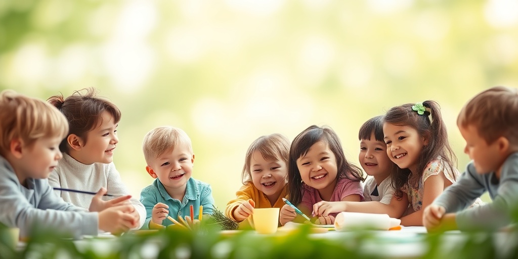 A group of children joyfully engages in art therapy, showcasing resilience and the healing power of community support. 5.png