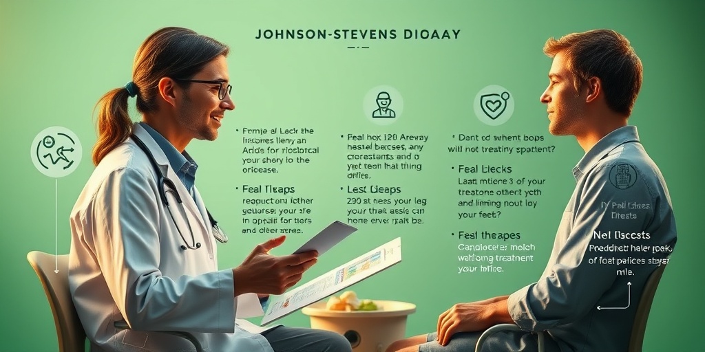 A healthcare professional compassionately explains treatment options to a patient, with supportive visuals in a calming green backdrop. 4.png